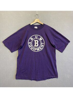 Vintage B.U.M. Equipment Purple T-Shirt Circular Logo 80s/90s Jersey Creek XL